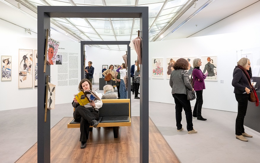 In der Ausstellung "Ideale Linien" gibt es Werbegrafiken von Lilo Rasch-Naegele, Franz Weiss und Otto Glaser zu entdecken.